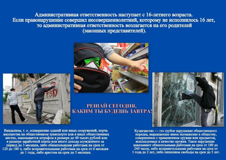 Ответственность несовершеннолетних.
